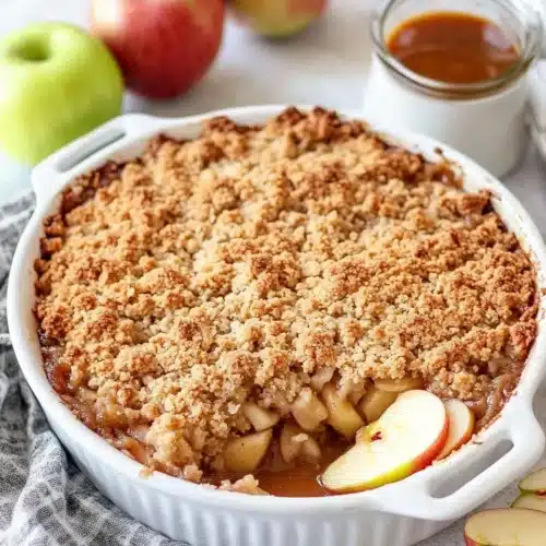 Easy Apple Crumble Recipe 1 Delicious apple crumble, a warm dessert perfect for cozy occasions.