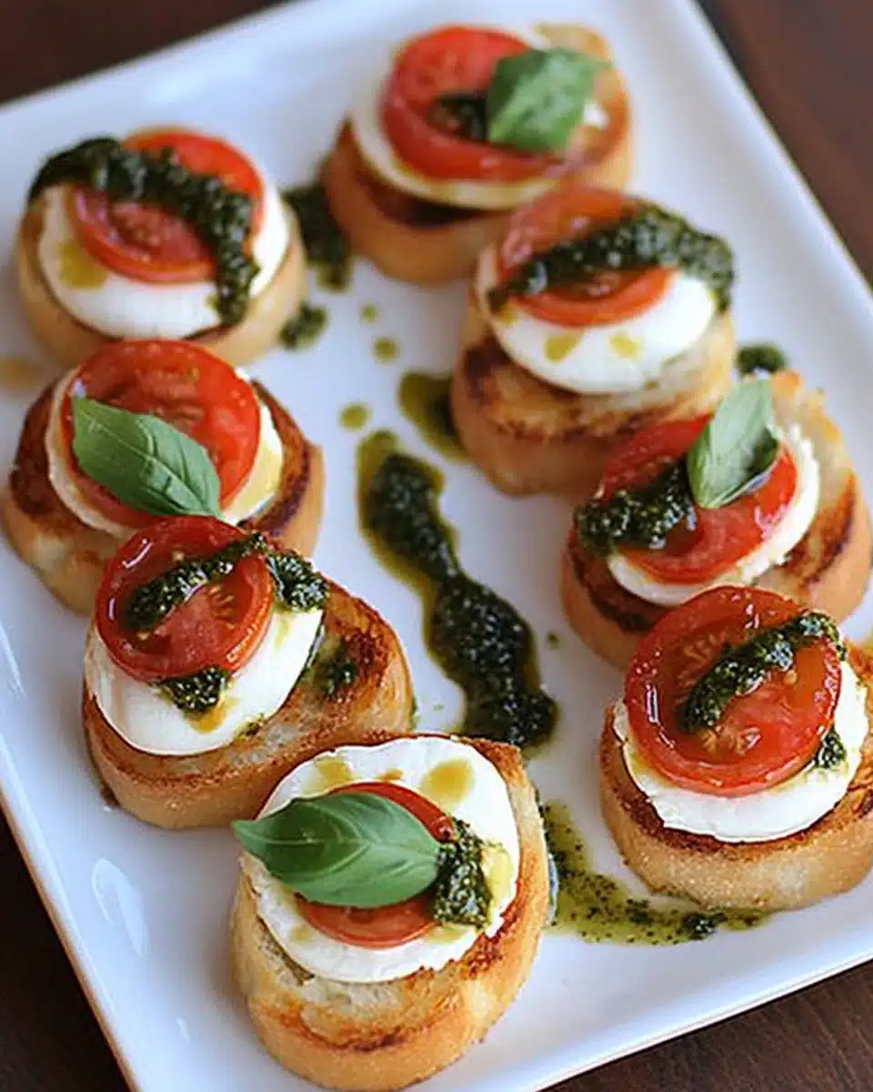 Caprese Crostini Ghosts