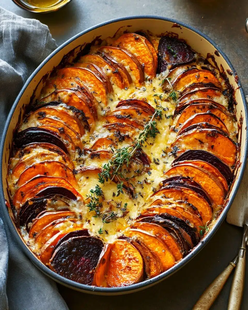 Cheesy Root Vegetable Gratin