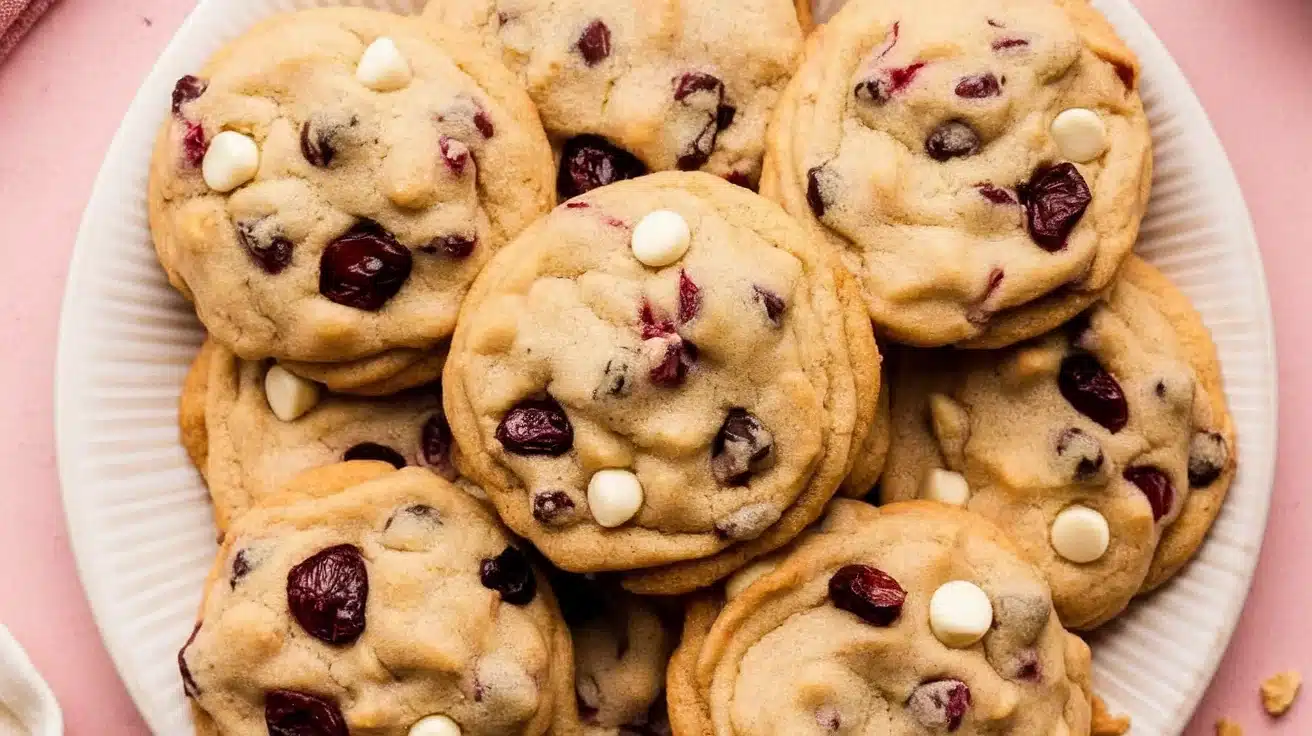 Chewy Christmas Cranberry Cookies