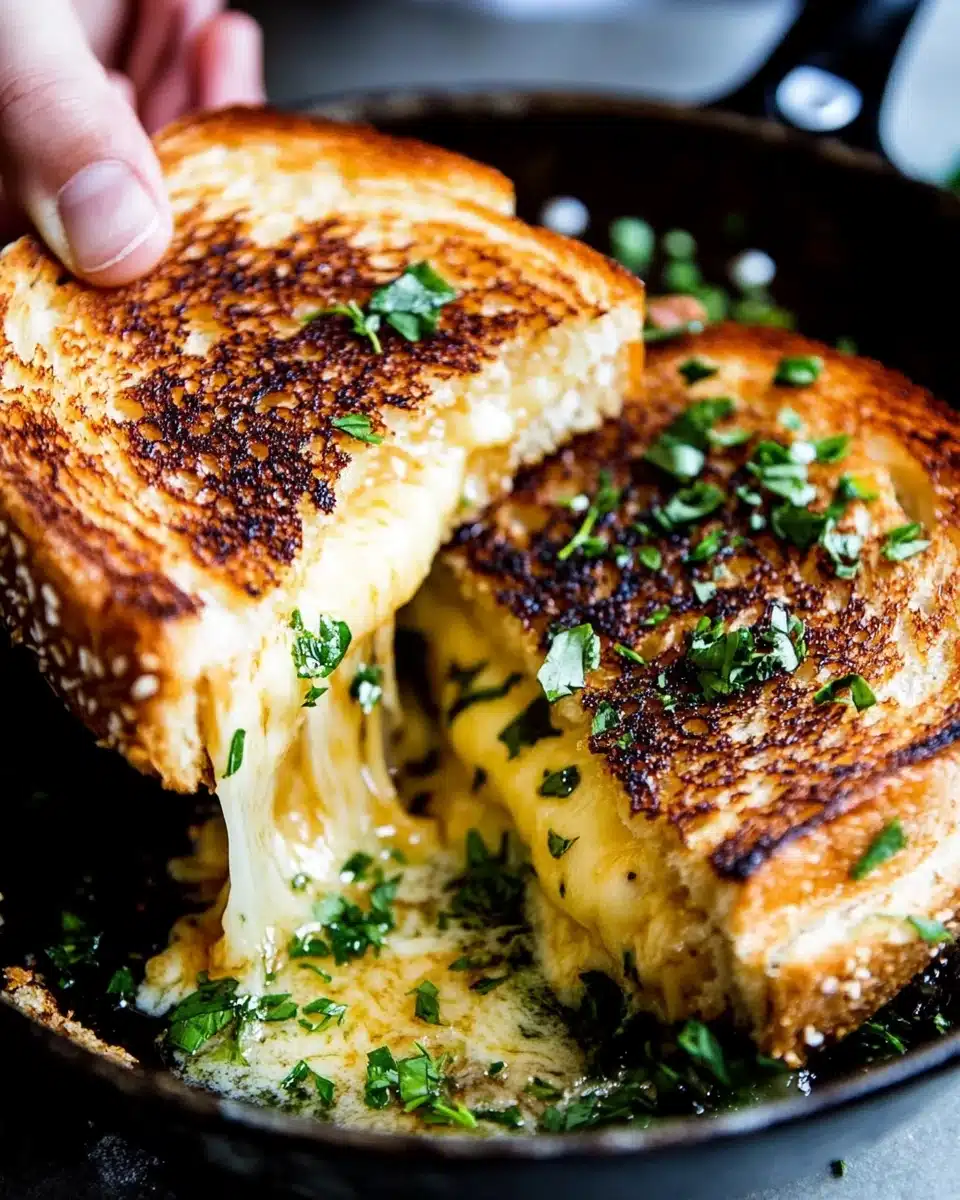 Garlic Bread Grilled Cheese