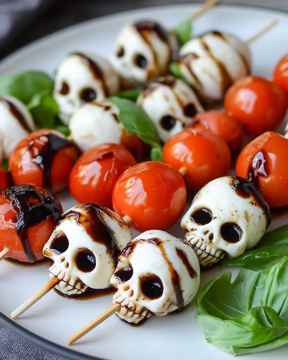 Halloween Caprese Salad Skewers