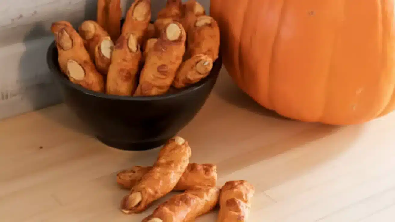 Halloween Witches Fingers Snacks Authentic Halloween Witches Fingers for a spooky treat.