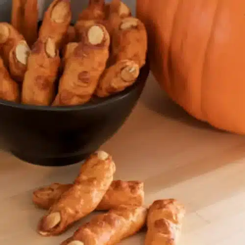 Halloween Witches Fingers Recipe 1 Authentic Halloween Witches Fingers for a spooky treat.