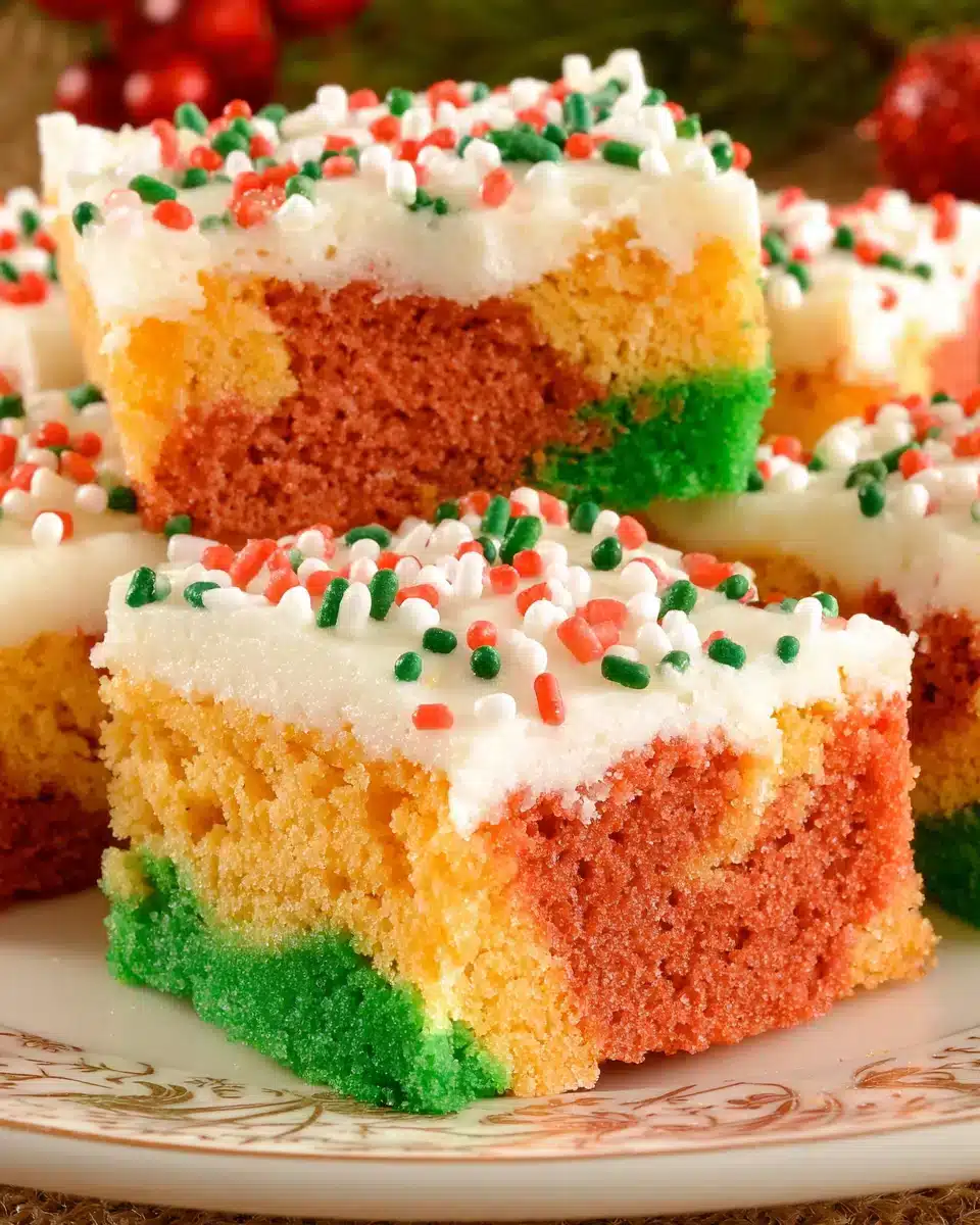 Delicious Marble Sugar Cookie Bars perfect for holiday celebrations.