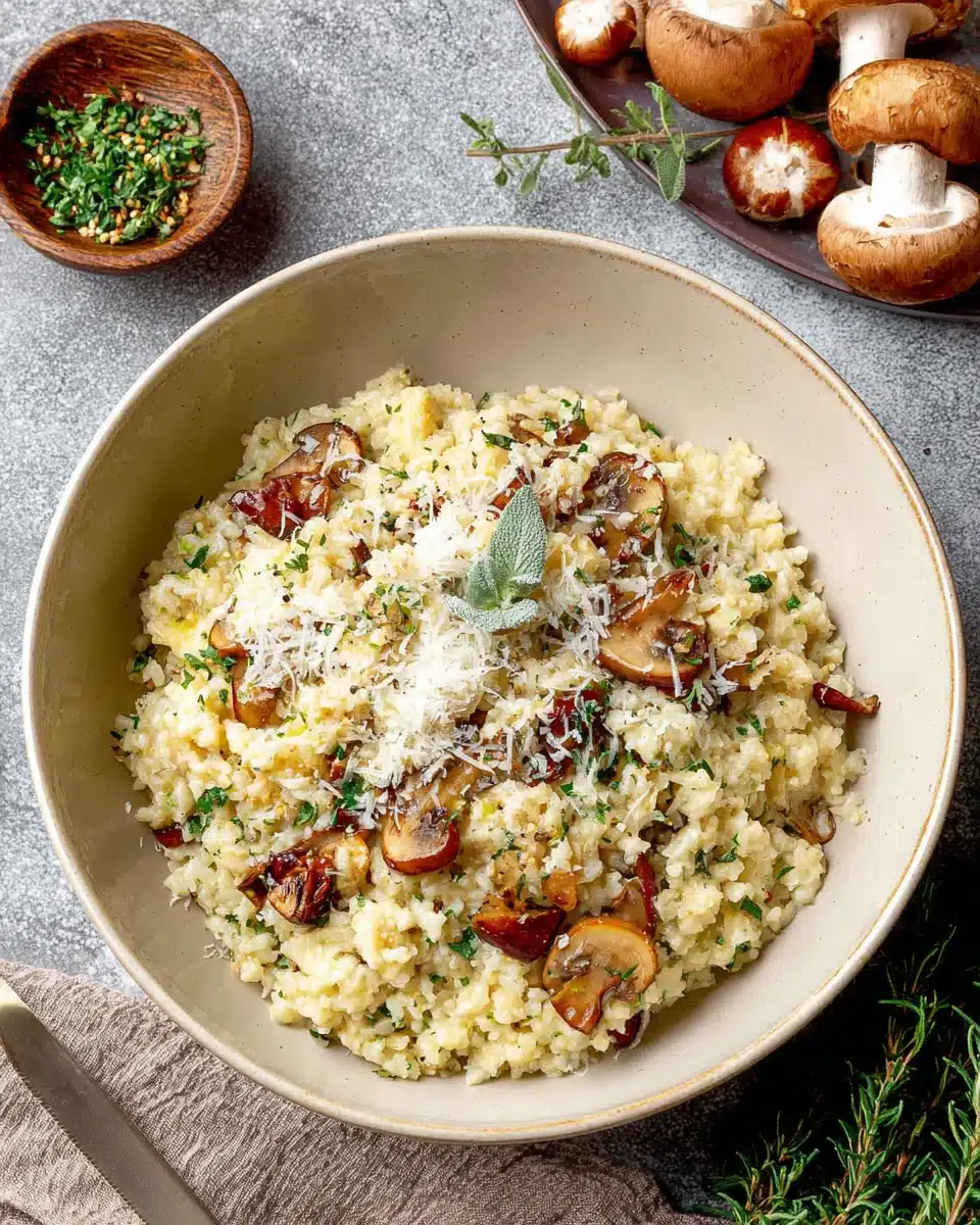 Mushroom Cauliflower Risotto