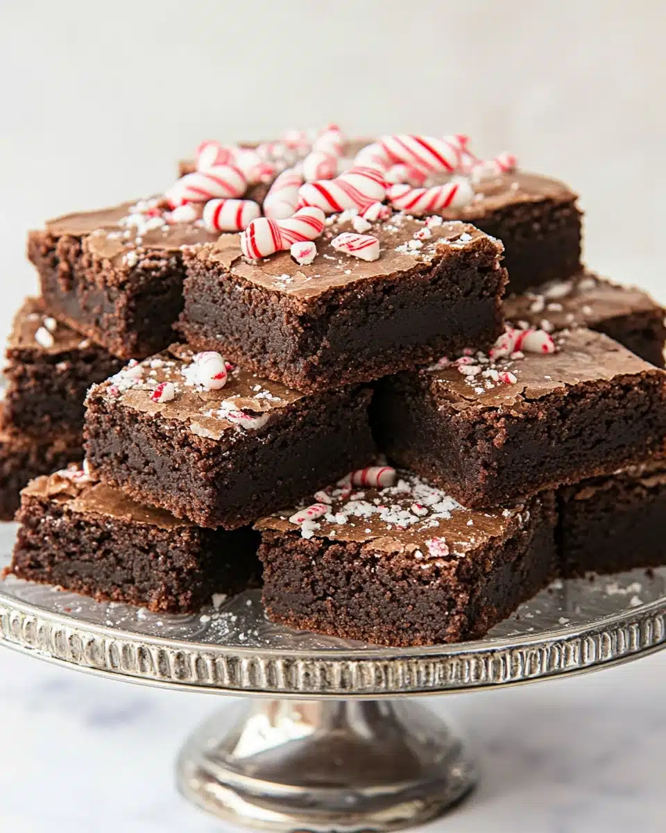 One Bowl Peppermint Brownies