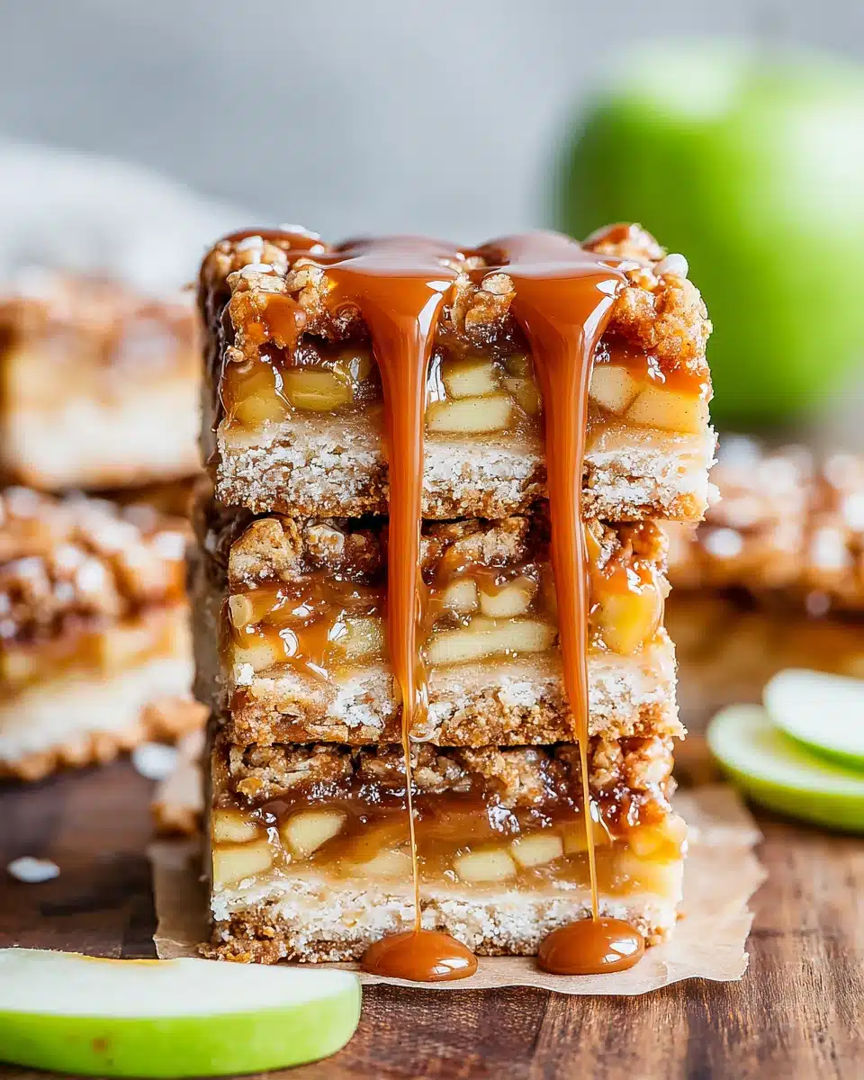 Salted Caramel Apple Bars
