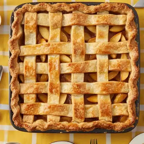 Delicious Apple Slab Pie with spiced apple filling