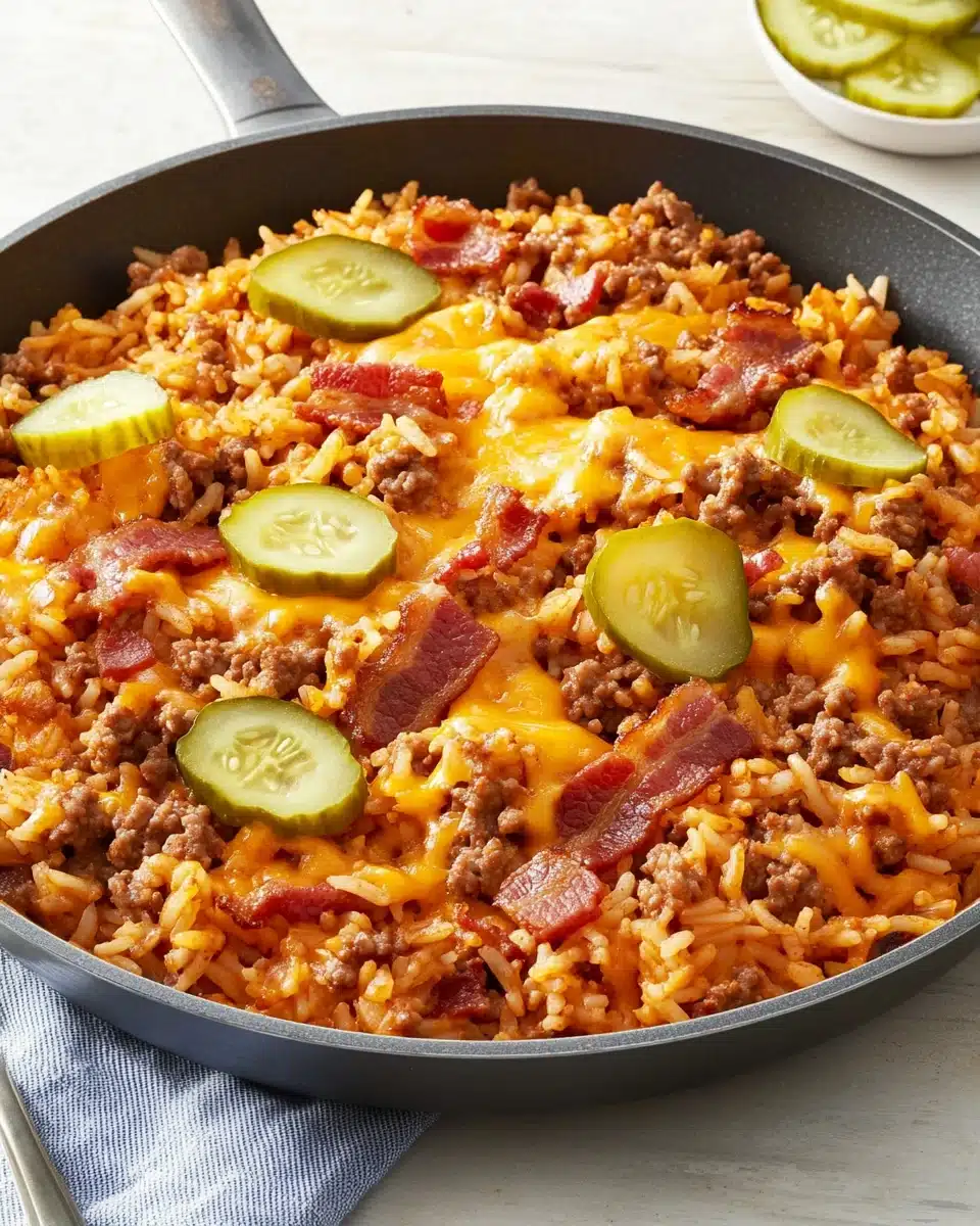 Bacon Cheeseburger Rice Skillet
