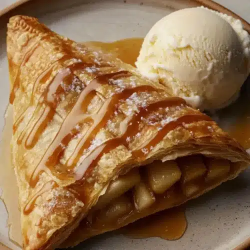 Delicious caramel apple turnovers, a delightful breakfast treat.