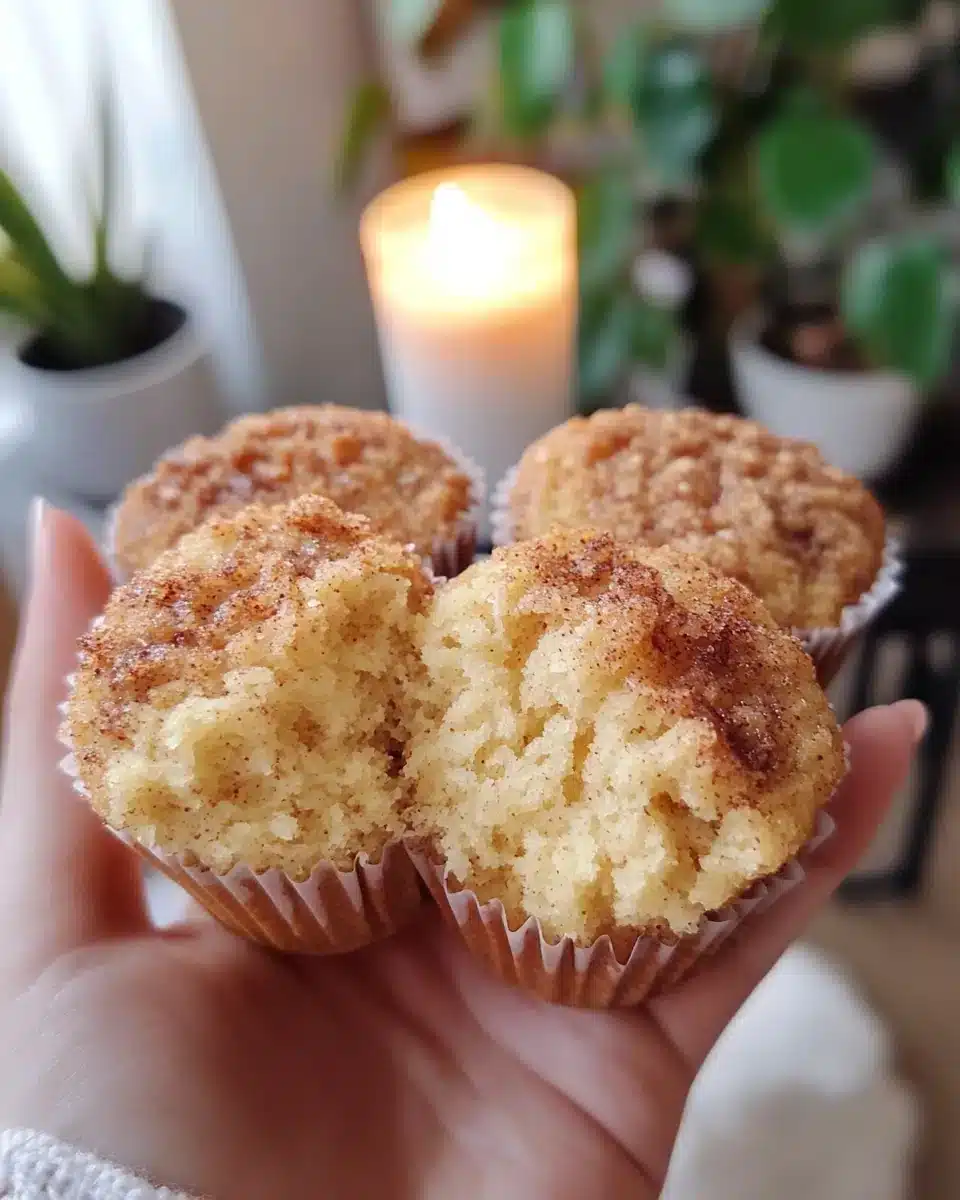 Delicious Cinnamon Roll Muffins with gooey filling, perfect breakfast treat.