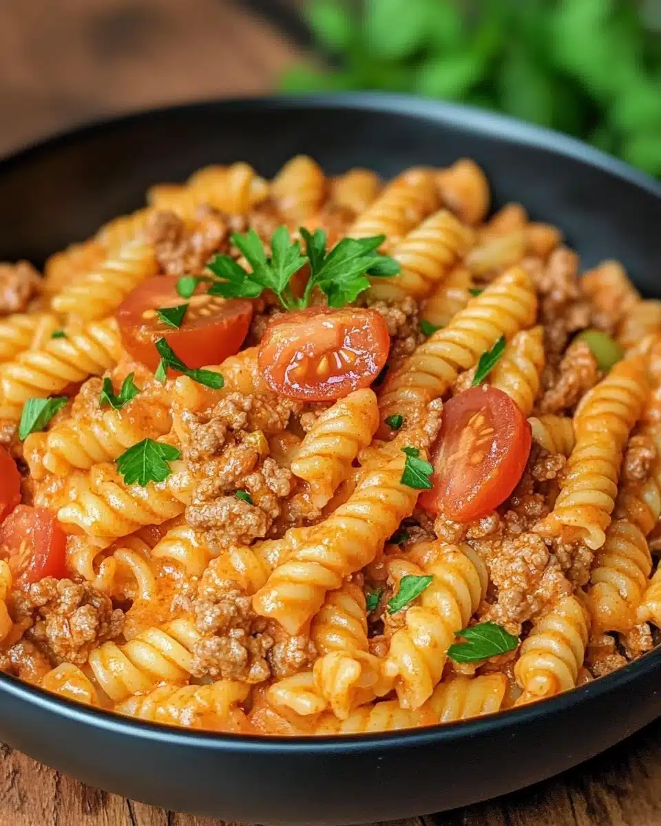 Rotel Pasta With Ground Beef