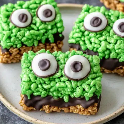 Frankenstein Rice Krispie Treats for Halloween