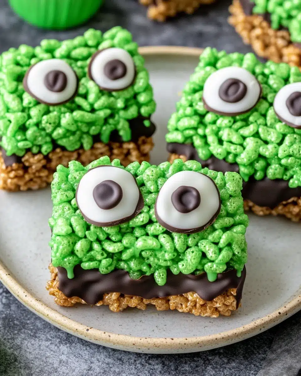 Frankenstein Rice Krispie Treats
