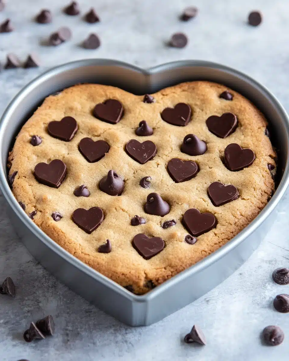 Heart Shaped Cookie Cake