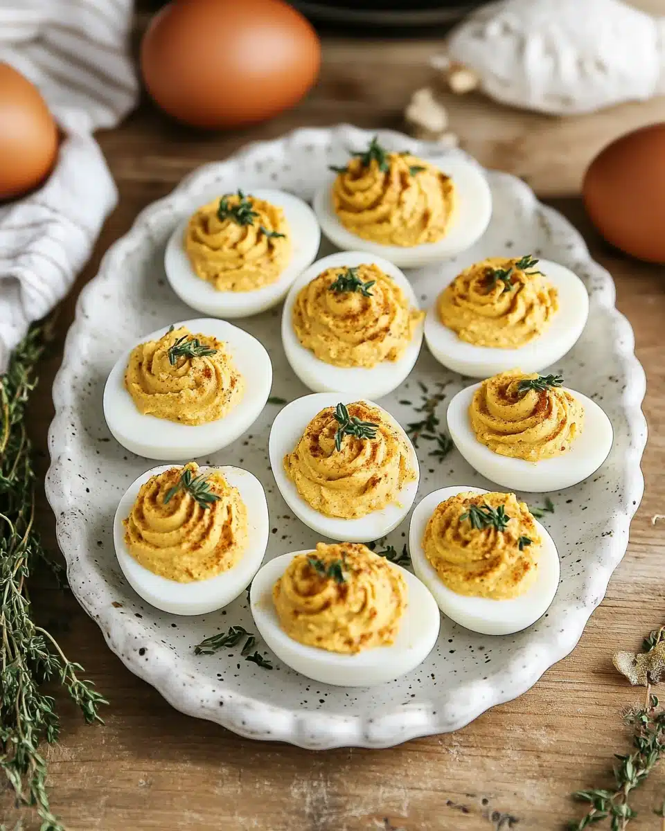 Instant Pot Thanksgiving Deviled Eggs