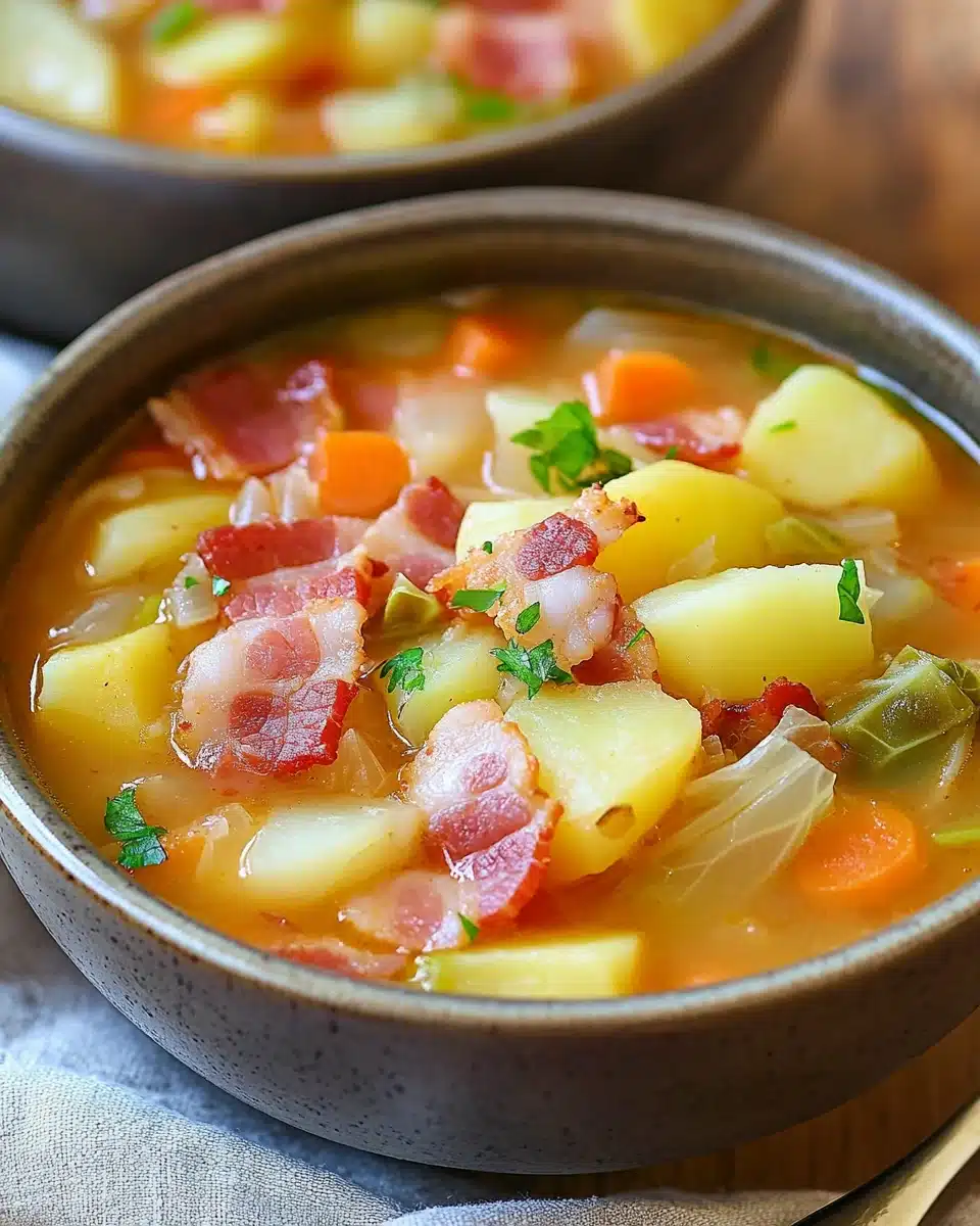 Irish Bacon, Cabbage, and Potato Soup