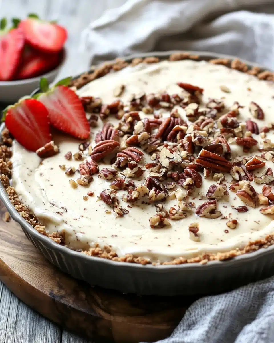 Keto Butter Pecan Ice Cream Pie