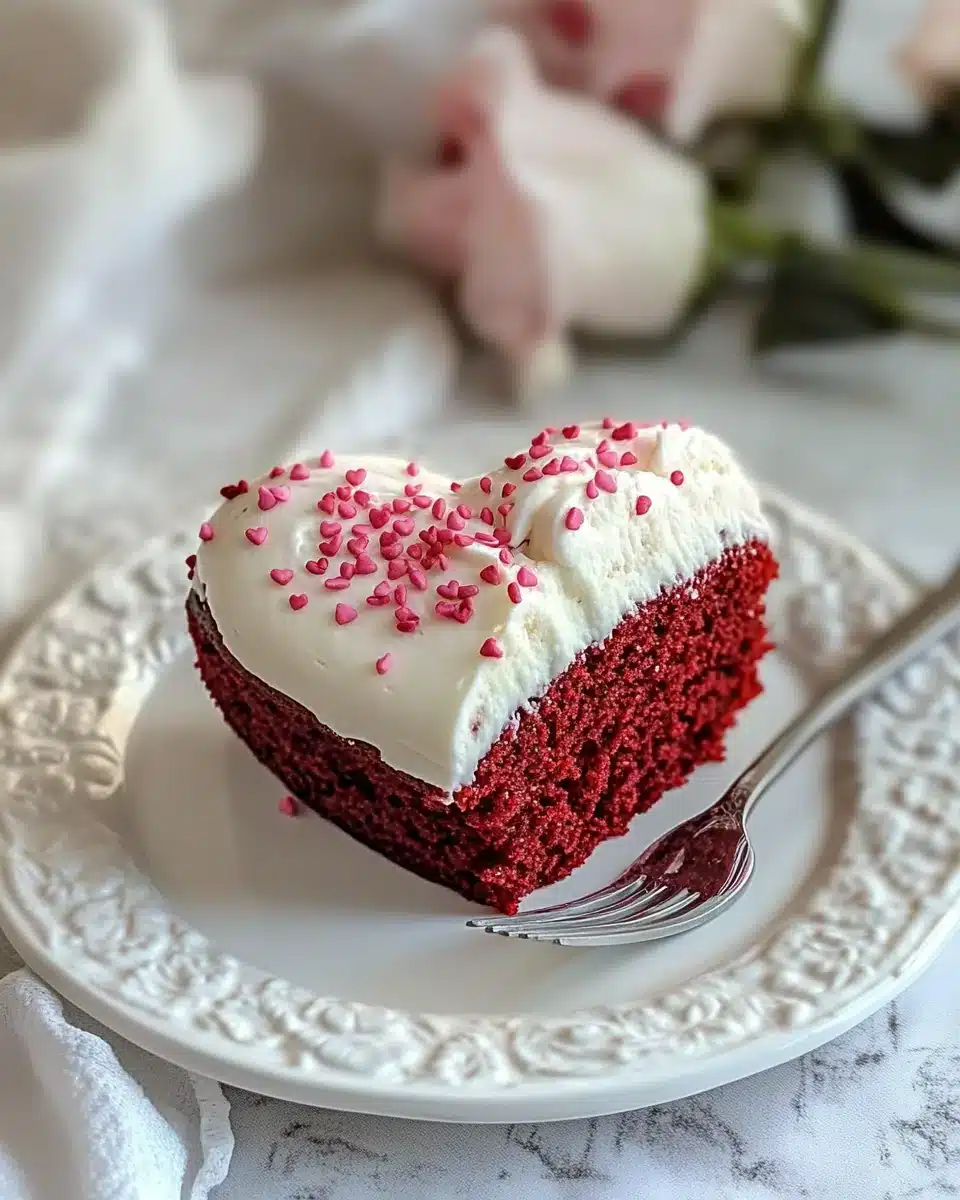 Red Velvet Valentine Heart Mini Cakes Red Velvet Valentine Heart Mini Cakes beautifully served with cream cheese frosting.