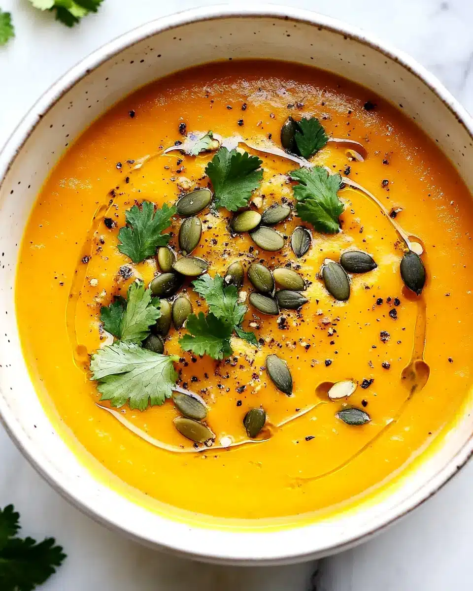 Delicious roasted butternut squash soup perfect for fall