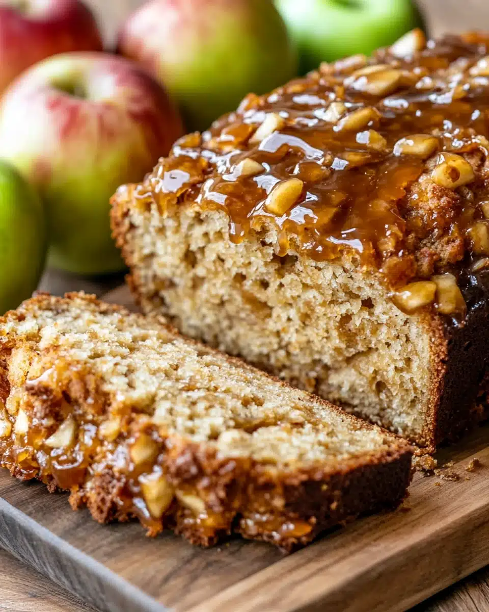 Salted Caramel Apple Fritter Bread