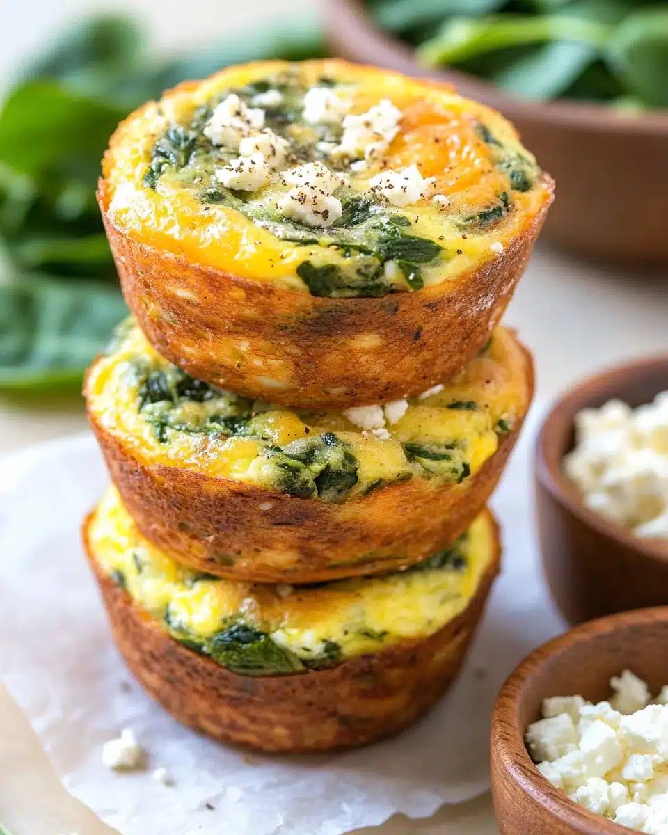Spinach Egg Muffins with Feta