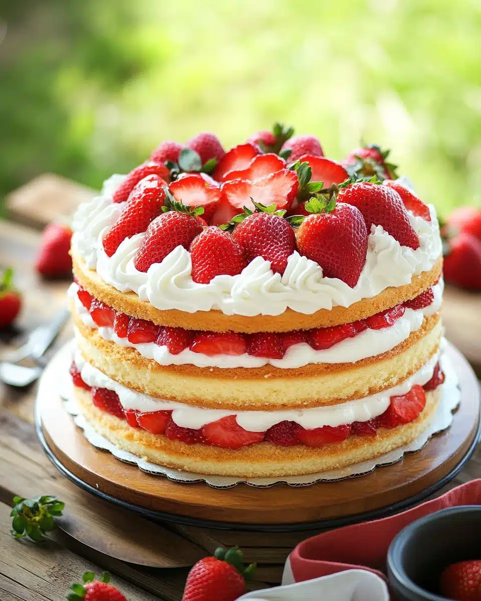 Strawberry Cream Cake