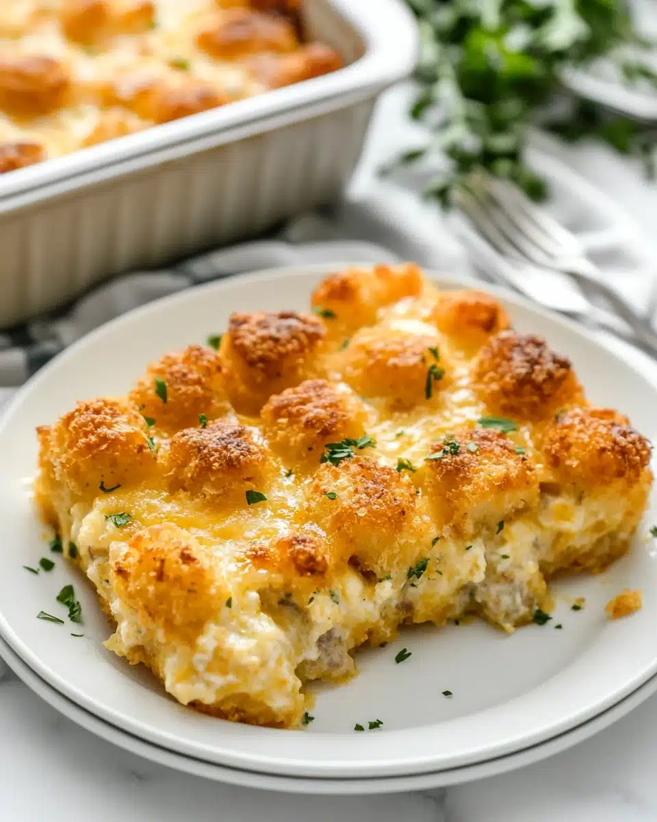 Tater Tot Sausage Breakfast Casserole
