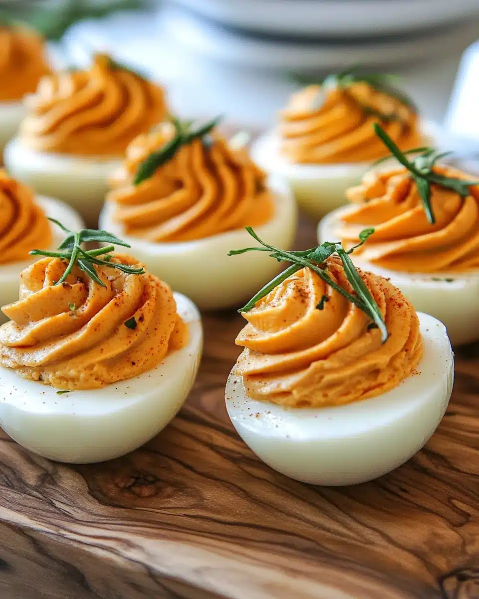 Thanksgiving Appetizer Deviled Eggs