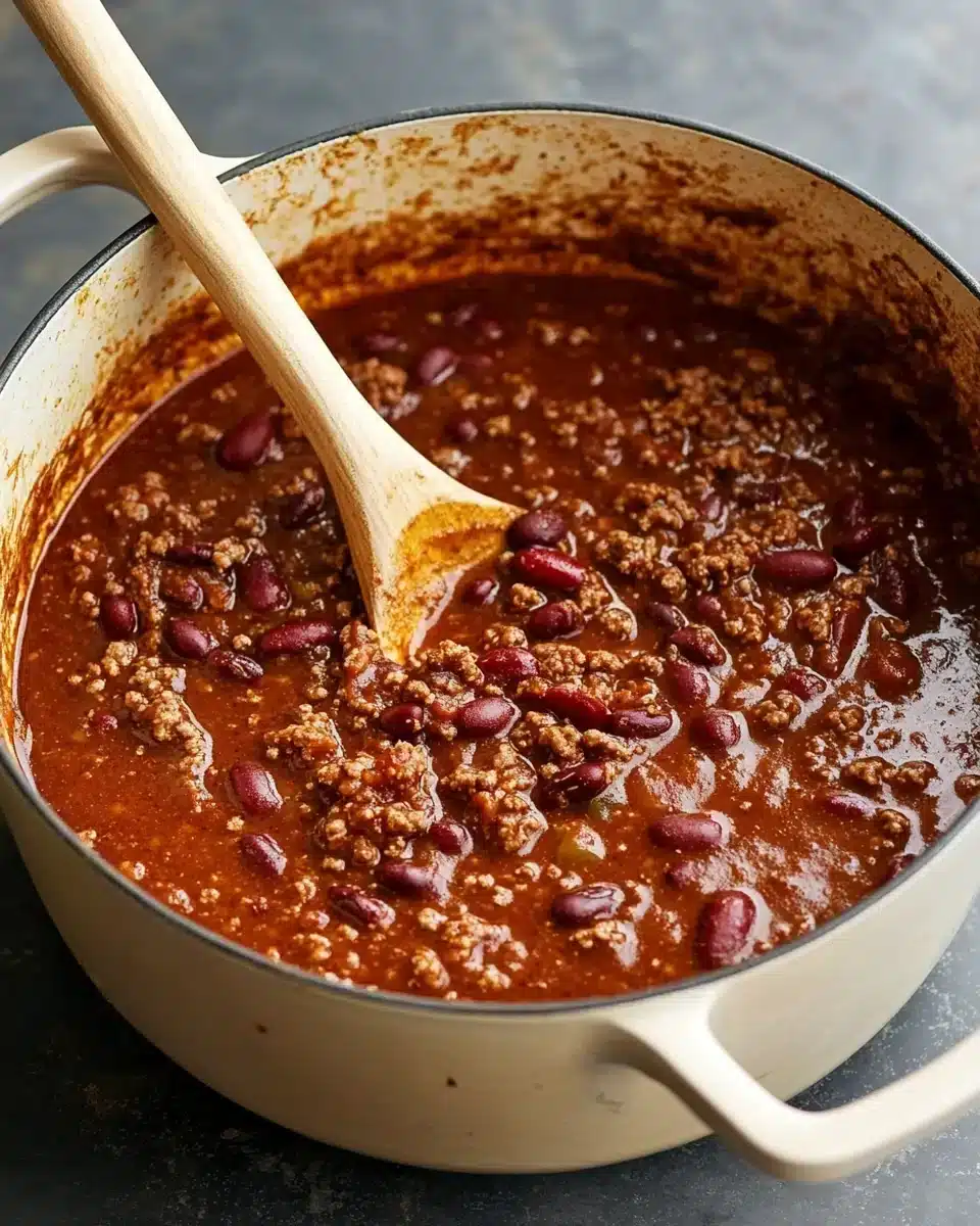 The Best Chili Recipe features ground beef and kidney beans.