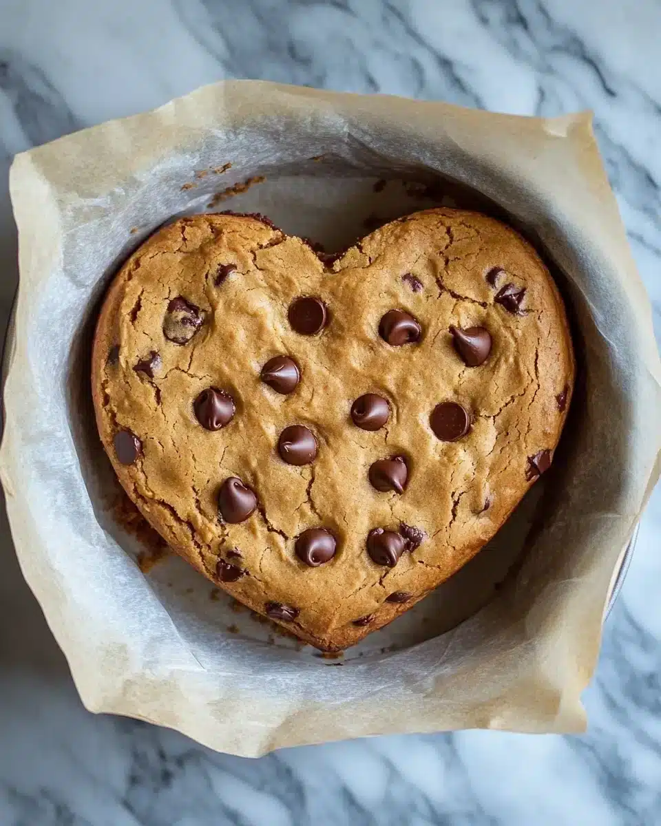 Delicious valentine cookie cake ready for celebration.