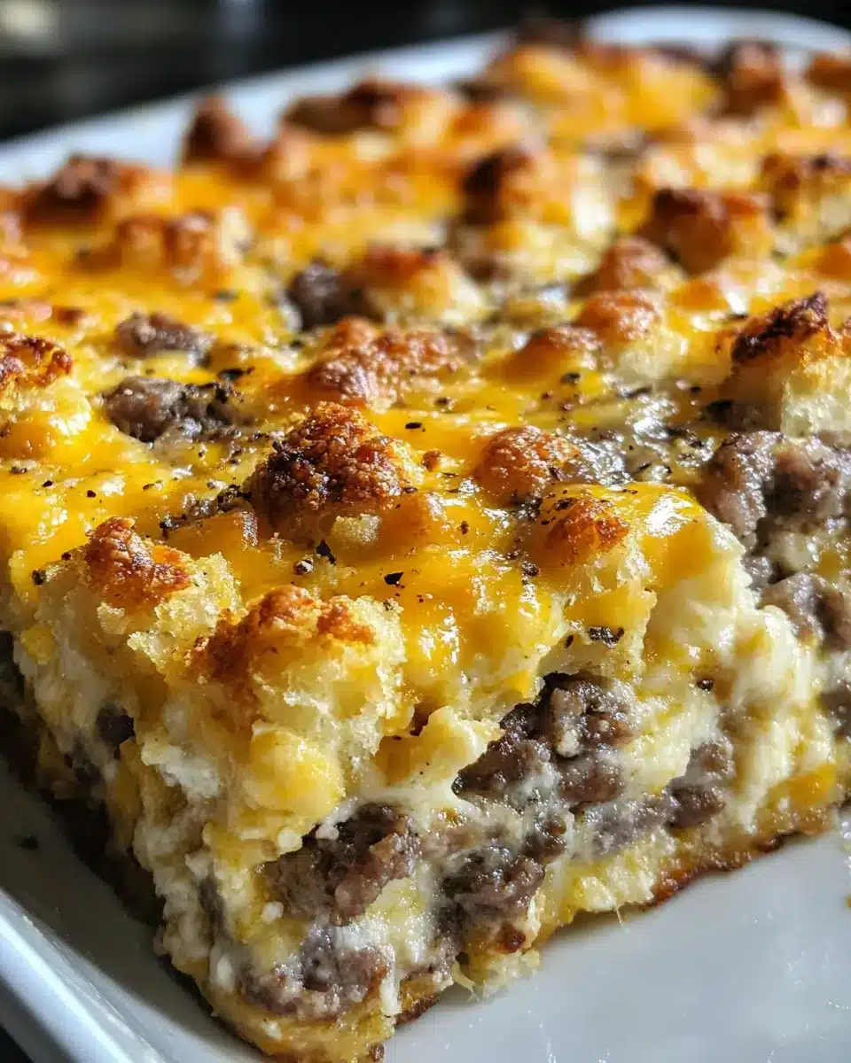 Amazing 12-Egg Tater Tot Breakfast Casserole Amazing 12-Egg Tater Tot Breakfast Casserole with crispy cheese and sausage layers.
