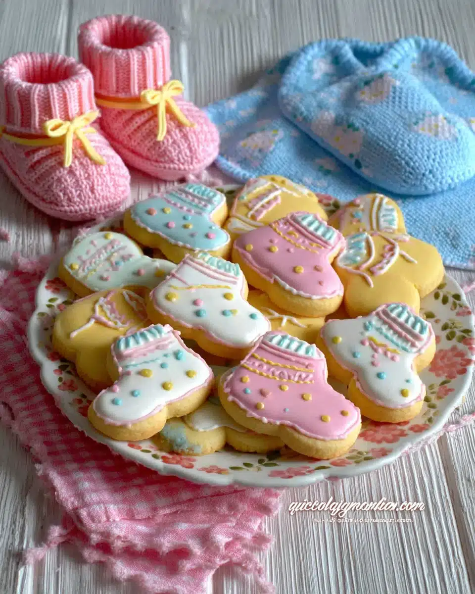 Beautiful Baby Shower Cookies and Accessories Delightful baby shower cookies for your celebration.