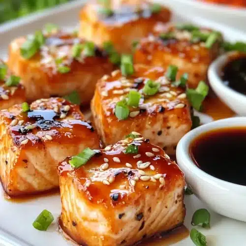 Bang Bang Salmon Bites Bowls 1 Delicious Bang Bang Salmon Bites served with sauces on the side.