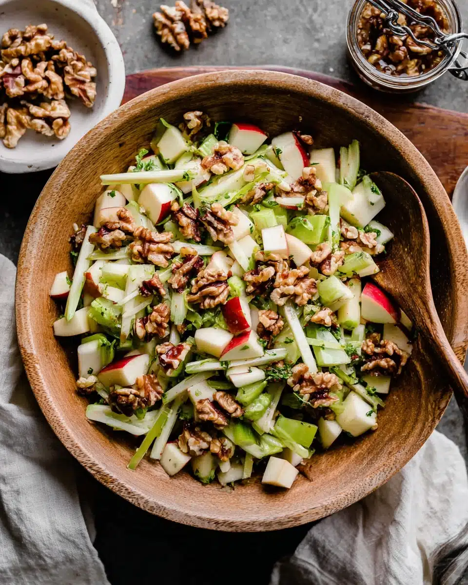 Crisp celery apple salad bursting with flavor and texture.