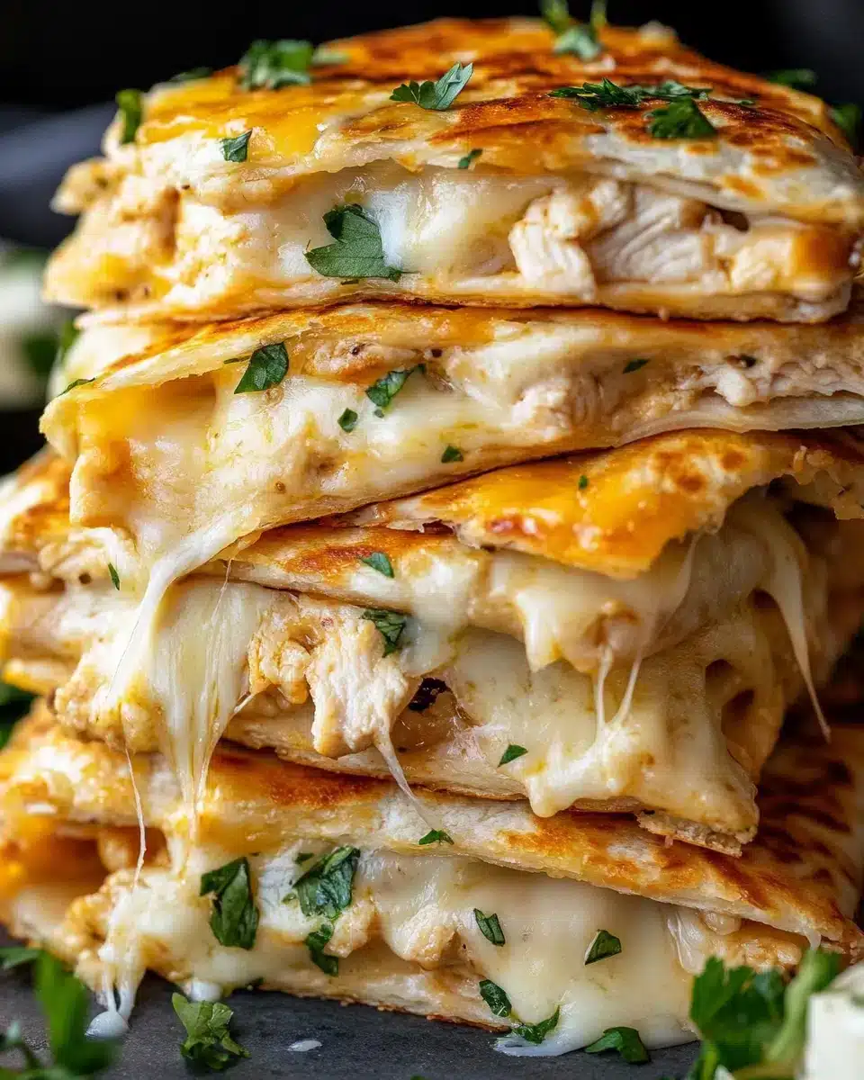 Cheesy Garlic Chicken Wraps, a delicious dinner choice.