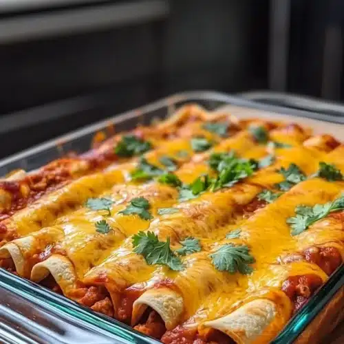 Chicken Enchiladas are a must try for dinner, beautifully presented.