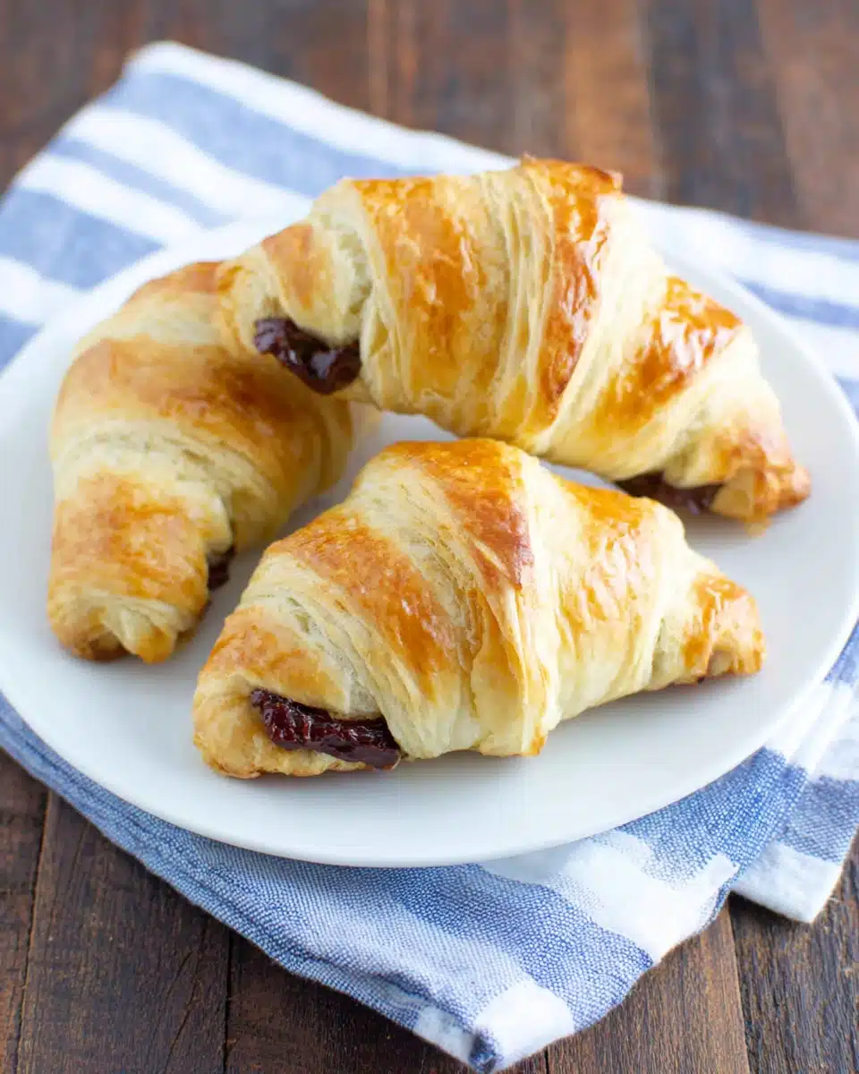 Delicious chocolate croissants for a sweet treat