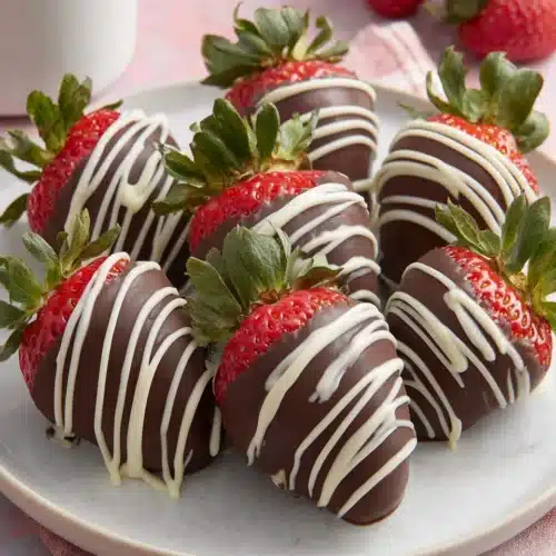Delicious chocolate strawberry dessert perfect for sharing.