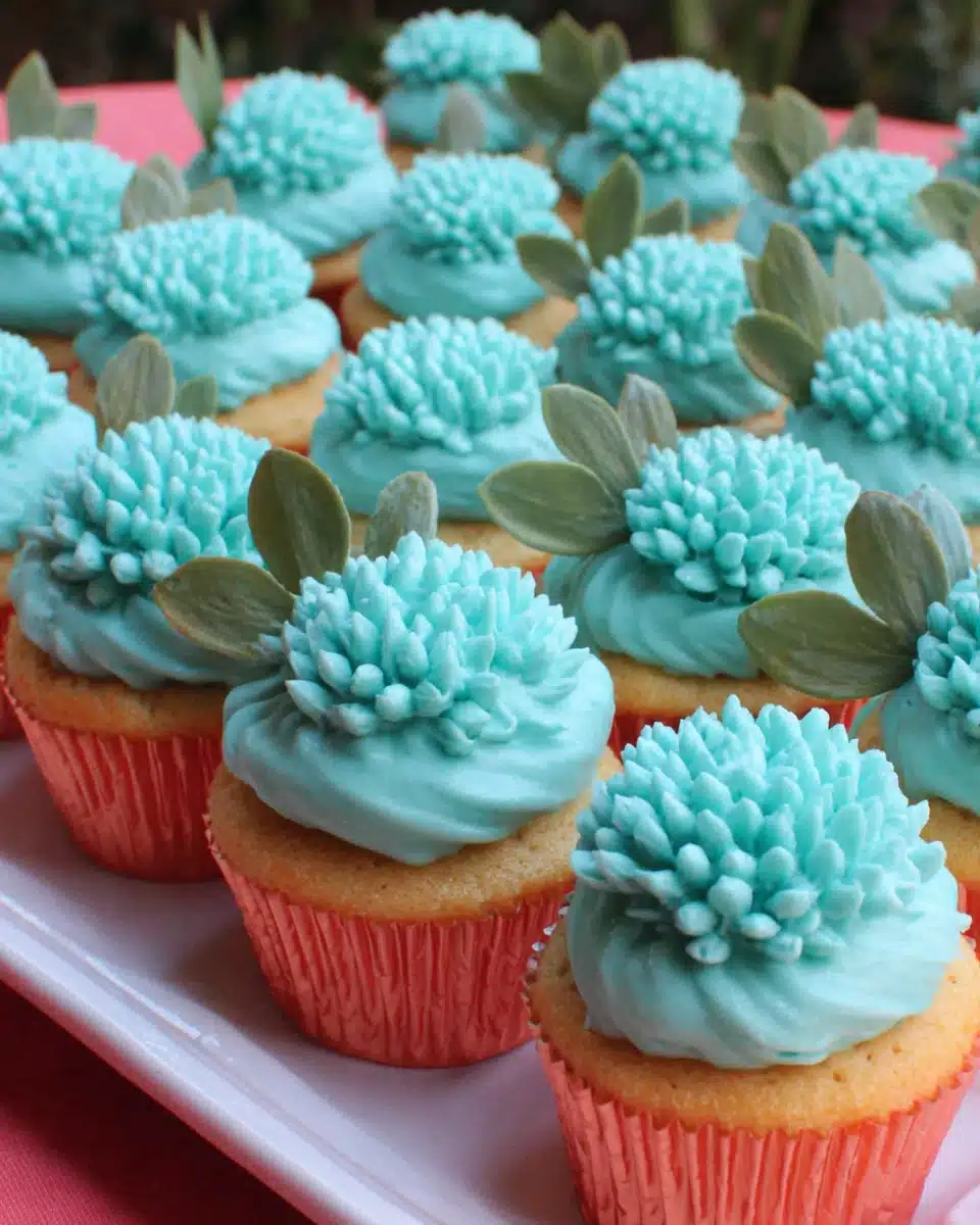 Colorful Flower Cupcakes Delight Colorful flower cupcakes for a delightful treat.