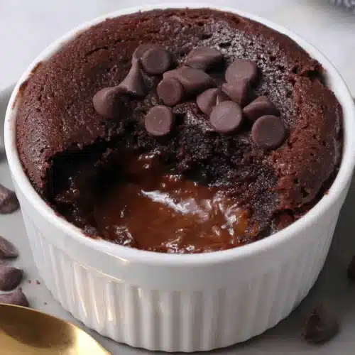 Delicious cottage cheese brownie with chocolate chips.