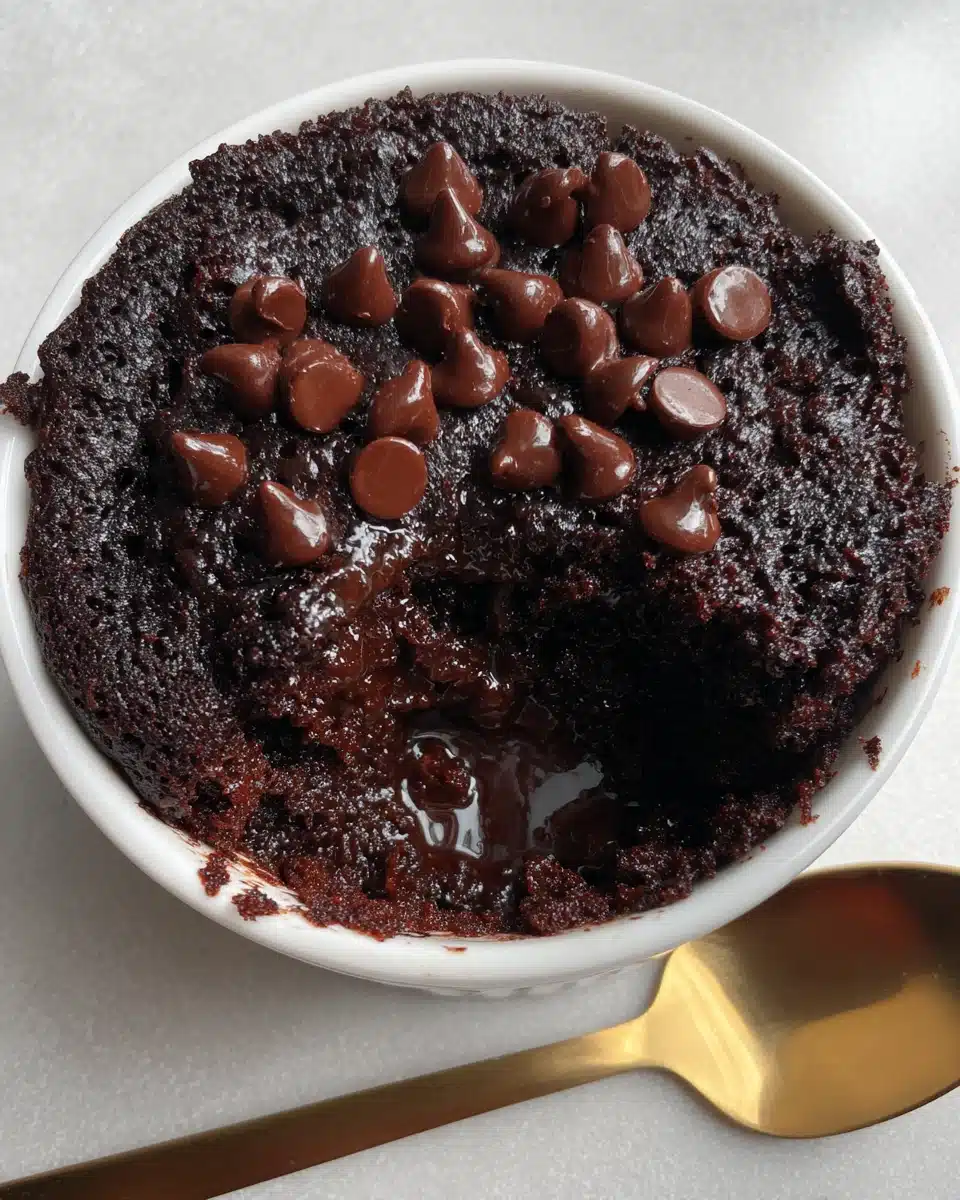 Delicious cottage cheese brownie topped with chocolate chips.