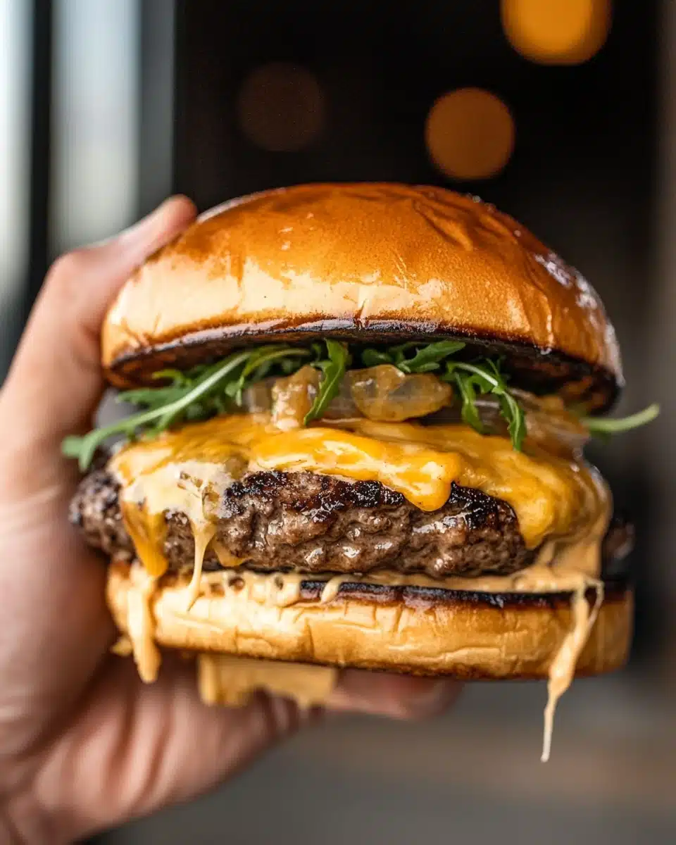 Delicious Crack Burgers featuring juicy beef and melted cheddar cheese.