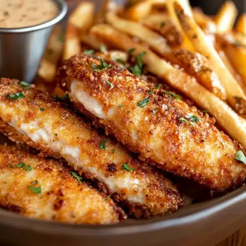 Crack Chicken Tenders Easy Dinner Recipe 1 Crispy Crack Chicken Tenders – Easy Dinner Recipe served with sauce and fries