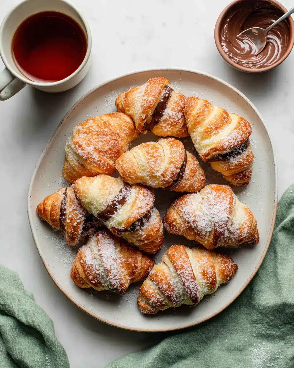 Delicious fried croissants perfect for breakfast treats.