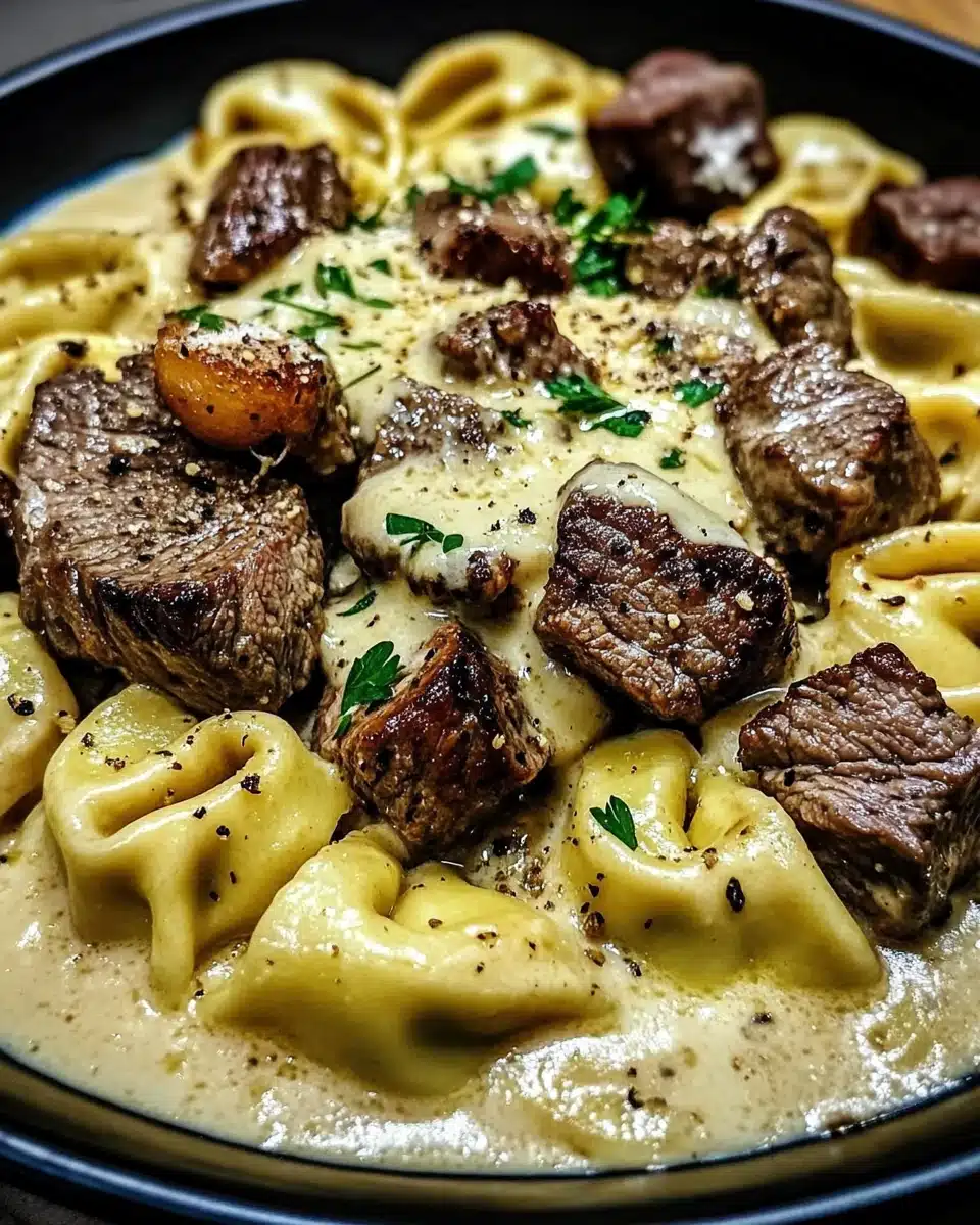 Garlic Parmesan Steak Tortellini