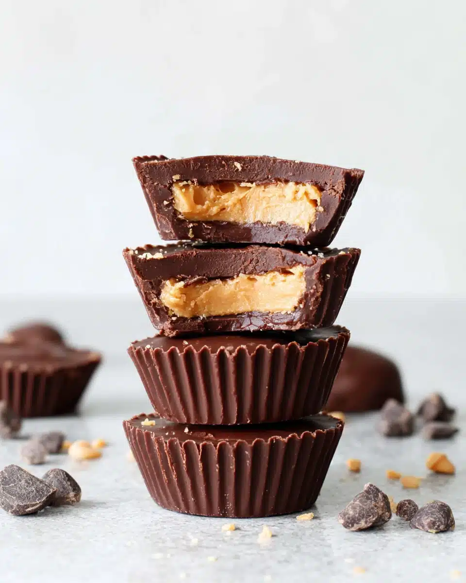 Healthy peanut butter cups for guilt-free snacking.