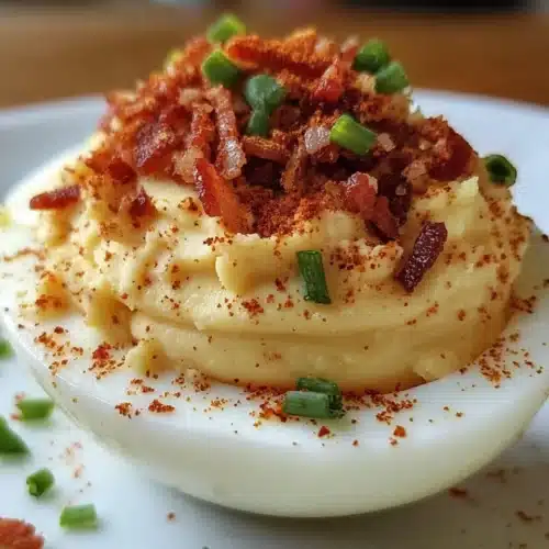 Irresistible Million Dollar Bacon Deviled Eggs with crispy bacon and paprika.