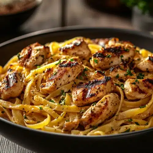 Irresistibly Easy Cowboy Butter Chicken Linguine in 30 Minutes 1 Delicious Irresistibly Easy Cowboy Butter Chicken Linguine in 30 Minutes served hot.
